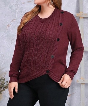 V8667 SHEIN Curve sweter sweterek damski guziki L