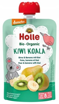 HOLLE BIO gruszka banan kiwi mus owocowy 8m+ 100 g