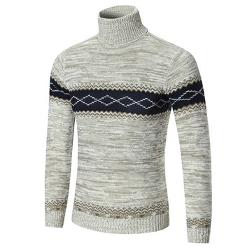 MĘSKI GOLF SWETER ELASTYCZNY ELEGANCKI KOLORY