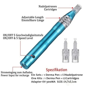 BOWKA elektryczne narzędzie Derma Pen Microneedlin