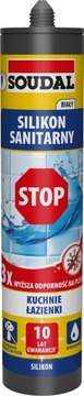 SOUDAL SILIKON SANITARNY STOP BIAŁY 280ml