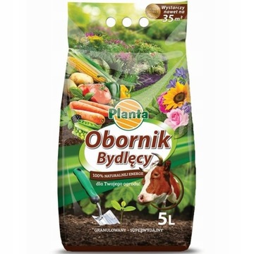 OBORNIK BYDLĘCY GRANULOWANY ORGANICZNY NATURALNY EKO NAWÓZ ROŚLIN WARZYW 5L