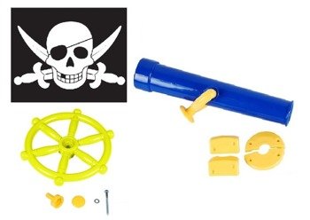 ZESTAW 3w1 PIRAT BASIC - flaga, ster, teleskop