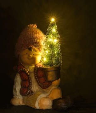 Рождественская фигурка Девочка Ребенок Светодиодная Рождественская елка