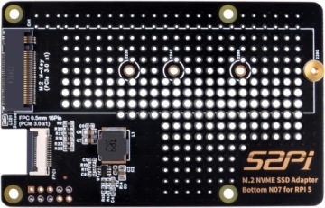 GeeekPi N07 Нижняя периферия PCIe M.2 M-key NVMe SSD Плата Raspberry Pi 5