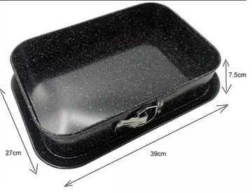 TORTOWNICA BLACHA FORMA DO PIECZENIA DUŻA 39x27cm