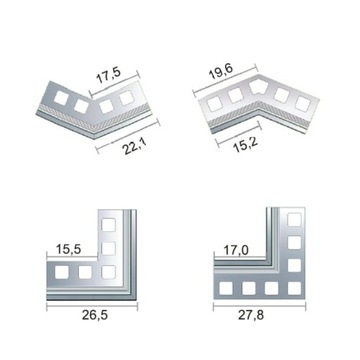 Внешний угол 90° для профиля К20