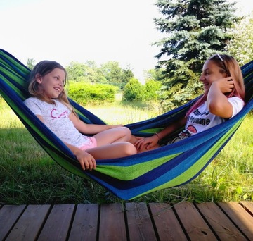 ПРОЧНЫЙ САДОВЫЙ ГАМАК, БОЛЬШОЙ, НА 2 ЧЕЛОВЕКА, XXL, КАЧЕЛИ НА 2 ЧЕЛОВЕКА, ПОВЯЗКА НА ГОЛОВУ + СУМКА
