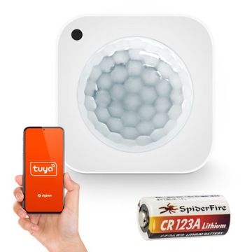Mini Czujnik Ruchu PIR LUX Luksomierz Tuya Zigbee