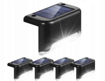 LAMPKI SOLARNE OGRODOWE LED NA SCHODY TARAS OGRODZENIE ZESTAW 4 SZT
