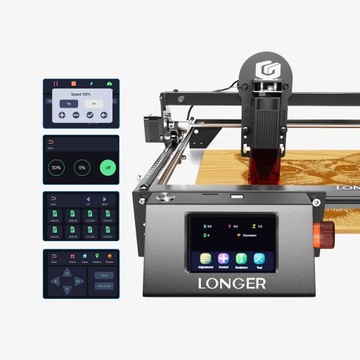 LONGER grawerka / wycior laserowy RAY5 10W 60W + rolki 360° + pompka + PODKŁADKA XL