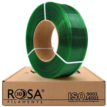 Filament Rosa3D ReFill PET-G Standard Pure Green Transparent 1kg 1,75mm