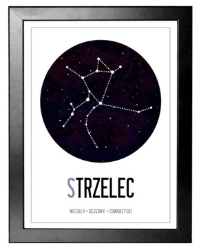 ПОСТЕР А4 ЗНАКИ ЗОДИАКА ГОРОСКОП РАМКА ПОДАРОК