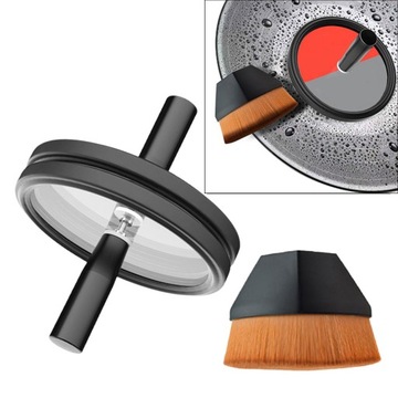 Портативный зажим для чистки пластинок, простой в использовании, набор для чистки виниловых пластинок, черный