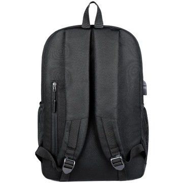 БОЛЬШОЙ ЧЕРНЫЙ РЮКЗАК ДЛЯ НОУТБУКА С USB-ПОРТОМ ВОДОНЕПРОНИЦАЕМЫЙ РЮКЗАК