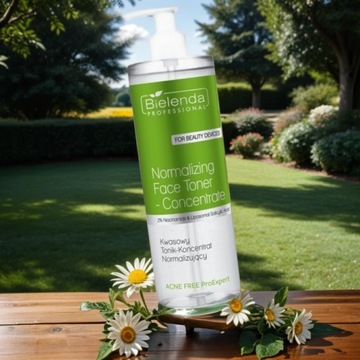 BIELENDA ACNE FREE KWASOWY KONCENTRAT TONIK DO TWARZY NORMALIZUJĄCY 500ML