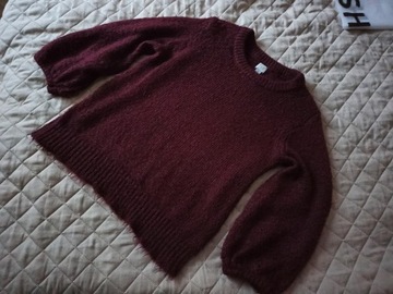 Milusi sweterek bordowy z błyszczącą nitką 40 L