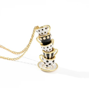 ДЛИННОЕ ЗОЛОТОЕ ОЖЕРЕЛЬЕ МОДНЫЙ БОЛЬШОЙ КУЛОН-ЧАШКА 2В1 55 см подарок