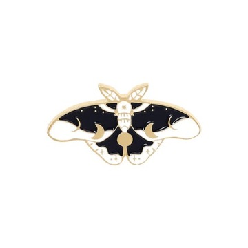 Moth Butterfly Faceless Man emalia szpilki niestandardowe Punk na żywo NIGH