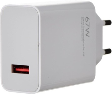SZYBKA ŁADOWARKA SIECIOWA 67W USB DO TELEFONU