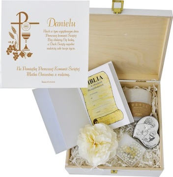 Giftbox PAMIĄTKA PIERWSZEJ KOMUNII Świętej Obrazek
