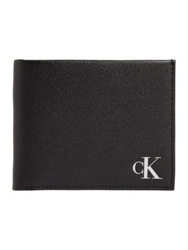 CALVIN KLEIN LEATHER WALLET - PORTFEL CZARNY MĘSKI