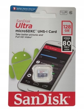 SanDisk Ultra microSDXC 128 ГБ Android 100 МБ/с UHSI