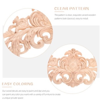 Dekoracja drzwi wejściowych Drewniana rama rzeźbiona nakładka w stylu retro