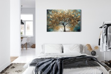 ИЗОБРАЖЕНИЕ ДЕРЕВО В АБСТРАКТИЧЕСКИХ ЦВЕТАХ ДЛЯ СТЕНЫ КОМНАТЫ 120x80 XL