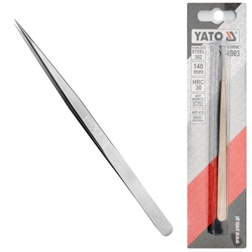 YATO PĘSETA PROSTA 140MM PRECYZYJNA OSTRA KOŃCÓWKA