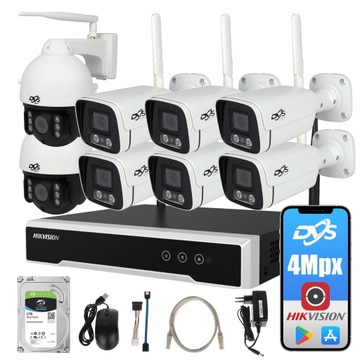 ZEWNĘTRZNY ZESTAW DO MONITORINGU WIFI 8x ZEWNĘTRZNE KAMERY WIFI DVS - OBRÓT