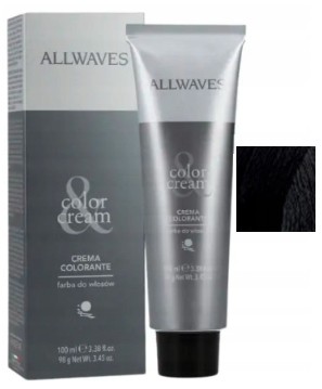 ALLWAVES Farba do włosów 1.00 intensywna czerń 100 ml