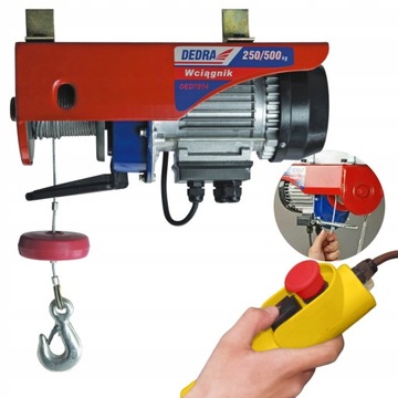 DEDRA WCIĄGARKA ELEKTRYCZNA 250/500KG DED7914