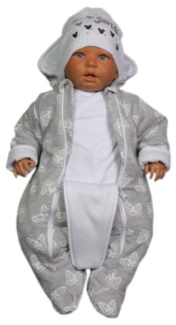 УТЕПЛЕННЫЙ ФИОЛЕТОВЫЙ КОМБИНЕЗОН ОСЕНЬ-ЗИМА 56 БАБОЧКИ