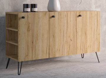 ШКАФ Комод, просторный, дуб золотой LOFT, индустриальный