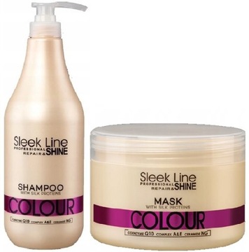 STAPiZ Szampon SLEEK LINE COLOUR 1000ml i maska