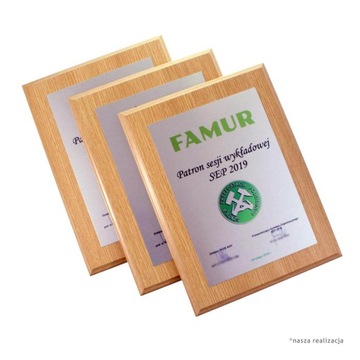 Дипломный сертификат на деревянной основе 15х20см.