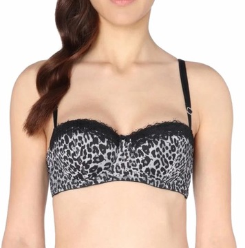 Intimissimi Chic Sauvage JESSICA biustonosz braletka PUSH-UP panterka 70C