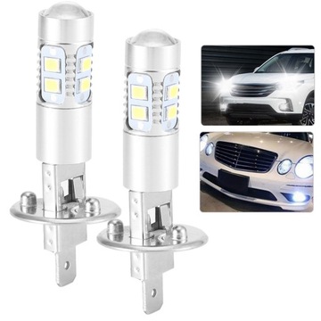 2x СВЕТОДИОДНЫЕ ЛАМПЫ H1 100 Вт УЛЬТРА-БЕЛЫЙ РЕФЛЕКТОР