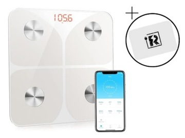 Waga Łazienkowa z Nowoczesna Smart IOS i Android Do 150 kg + GRATIS