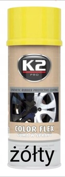 guma w sprayu 400 ml Color Flex K2 zolty