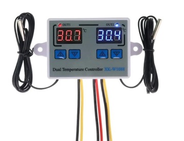 PODWÓJNY TERMOSTAT REGULATOR TEMPERATURY 230V GRZAŁKI AKWARIA WYLĘGARNIE