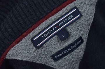 TOMMY HILFIGER Pima Cotton Cashmere Sweter Męski L