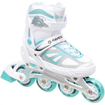 Rolki Regulowane RAVEN Advance White/Mint 35-39