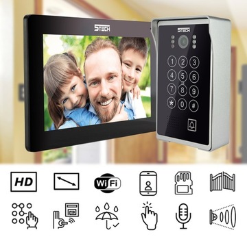 WIDEODOMOFON WIFI 5TECH 2 MONITORY ANDROID iOS SD