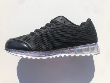 BUTY LED ŚWIECĄCE ADIDASY CZARNE ZX FLUX LEDOWE PODŚWIETLANE PODESZWY r.40