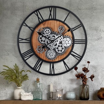 Zegar ścienny lafocuse czarny motyw rowerowy 57cm B183