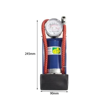 НОЖНОЙ НАСОС ЗАПУСК ВЕЛОСИПЕД АВТОМОБИЛЬНЫЕ ФИТИНГИ С МАНОМЕТРОМ 7 БАР TUV