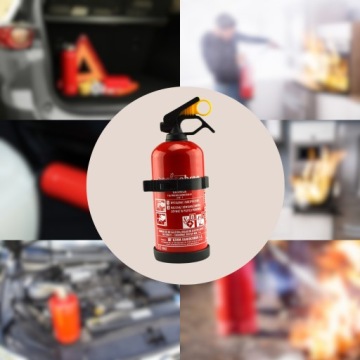 ПОРОШКОВЫЙ Огнетушитель 1 КГ Домашний автомобиль + ПЕРВЫЙ КОМПЛЕКТ DIN 13164 ПОЛНАЯ КОМПЛЕКТАЦИЯ