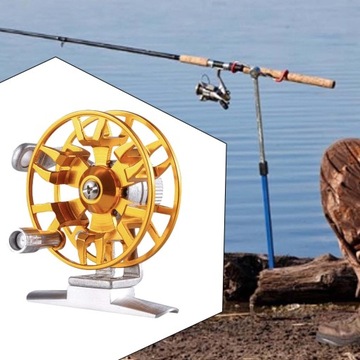 Катушка для нахлыста Универсальная катушка для лески 1:1 Инструменты для катушки для нахлыста 53 мм, золото